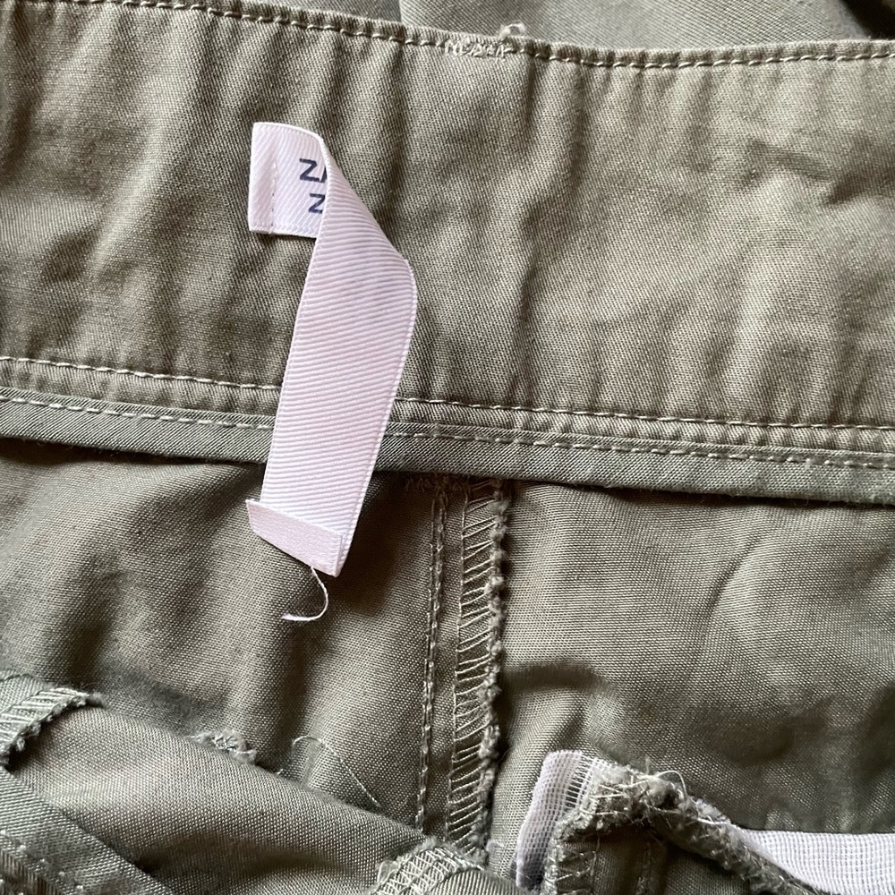 Zara Basic High Waisted Pleated Ankle Length Pants - image 5